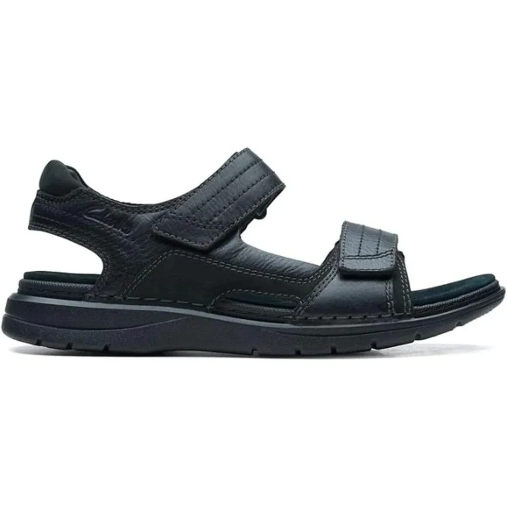 Clarks Nature Trek Black Nubuck‎ Leather Casual Sandal 59760 Men's 10 M